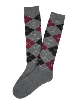 Wool blend long socks for men
