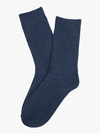 Wool blend men's short socks