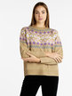 Wool blend sweater with prints