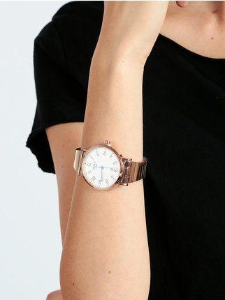Wrist watch with elastic strap