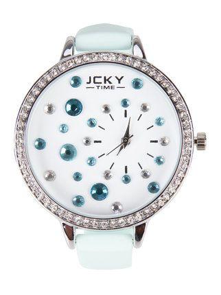 Wristwatch with rhinestone  solid color