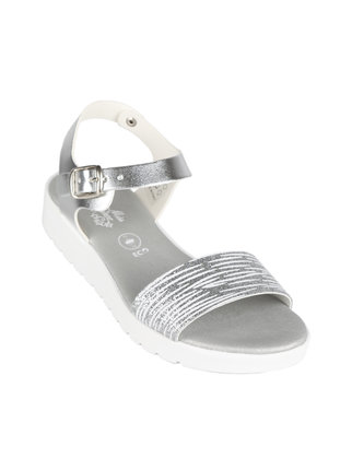 Zebra sandals for girls with platform