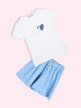 Zweiteiliges Baumwoll-Shorts-Set für Mädchen